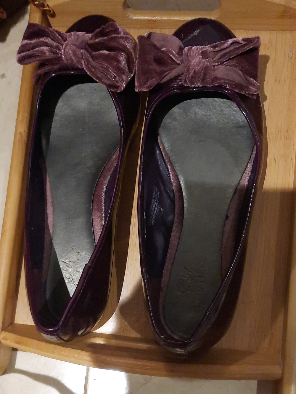 Gorgeous Purple Patent Tuxedo Flats Size 9 Women's Shoes Club Couture